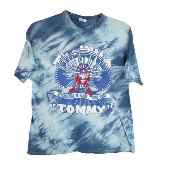 VTG DEADSTOCK 1989 authentic tie dye The Who Tommy 25th anniversary band TEE XL - Picture 1 of 12